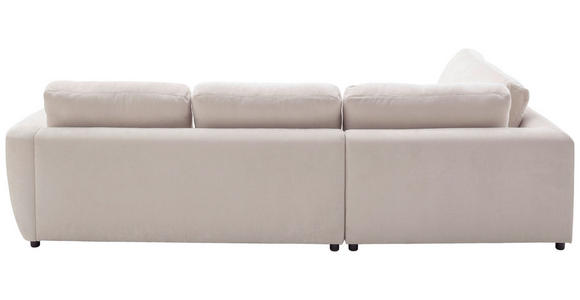 ECKSOFA  in Chenille Naturfarben  224/307 cm  - Schwarz/Naturfarben, KONVENTIONELL, Kunststoff/Textil (224/307cm) - Hom`in