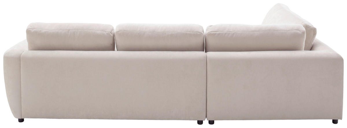 ECKSOFA  in Chenille Naturfarben  224/307 cm  - Schwarz/Naturfarben, KONVENTIONELL, Kunststoff/Textil (224/307cm) - Hom`in