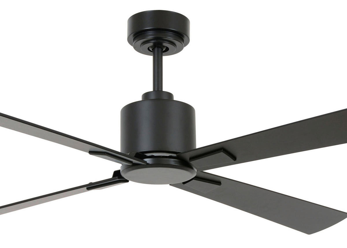 DECKENVENTILATOR - Schwarz, Trend, Holzwerkstoff/Metall (132cm) - P & B