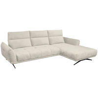 HÖRNSOFFA i chenille cremefärgad  - svart/cremefärgad, Design, metall/textil (298/195cm) - Stylife