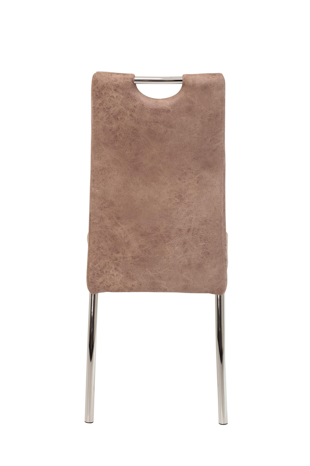 STUHL-SET 2 Stück  in Stahl Mikrofaser Metall, Textil  - Chromfarben/Beige, MODERN, Textil/Metall (44/98/61cm) - MID.YOU