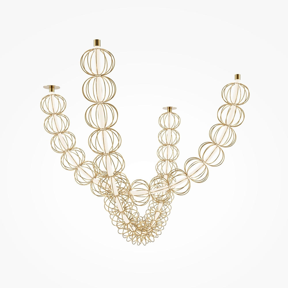 PENDELLEUCHTE 153,7/32/84 cm    - Goldfarben, Modern, Metall (153,7/32/84cm) - MAYTONI