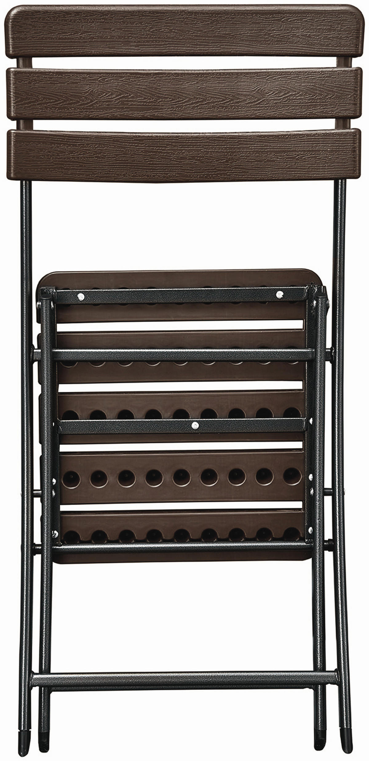 GARTENKLAPPSTUHL-SET Stahl Braun, Schwarz  - Schwarz/Braun, Basics, Kunststoff/Metall (44/83/54cm) - Gardenson