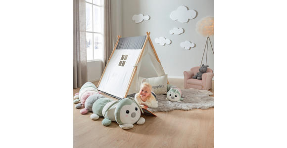 SPIELZELT - Dunkelgrau/Creme, Basics, Holz/Textil (100/100/110cm) - My Baby Lou