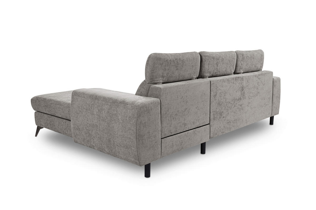 ROHOVÁ SEDAČKA, textil, cappuccino - černá/cappuccino, Basics, kov/textil (264/191cm) - Livetastic