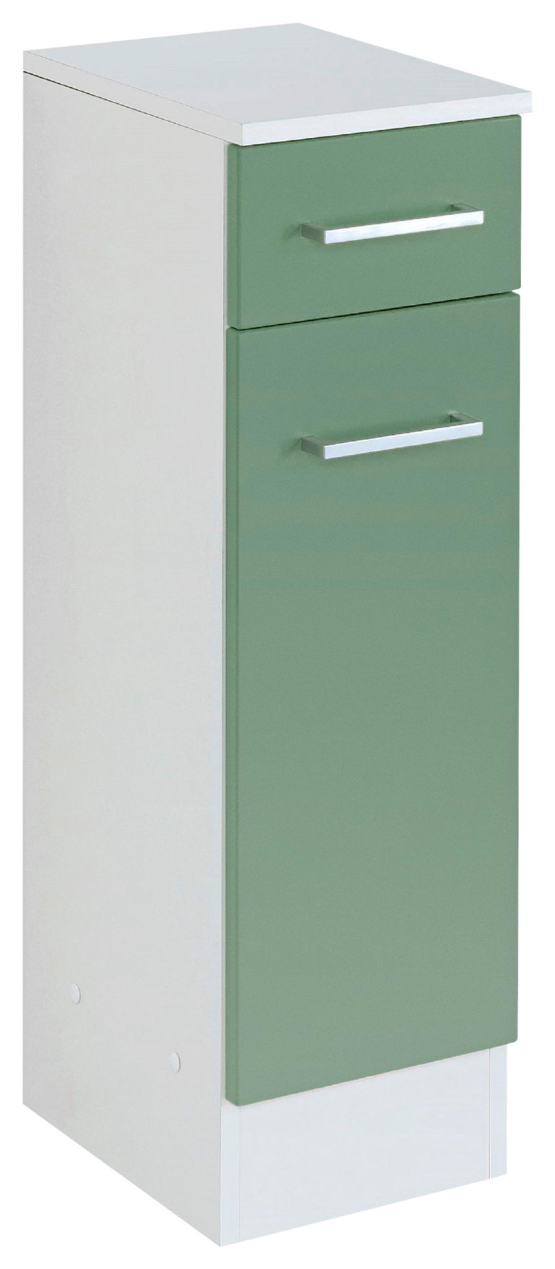 UNTERSCHRANK 25/84/35 cm   - Silberfarben/Weiß, MODERN, Holzwerkstoff/Metall (25/84/35cm) - Held