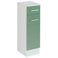 UNTERSCHRANK in   - Weiss/Silberfarben, Modern, Holzwerkstoff/Metall (25/84/35cm) - Held