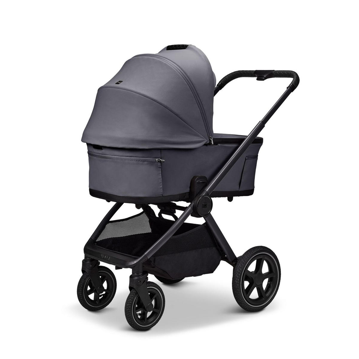 KINDERWAGENSET  GIO FOLD SET AIR  graphite  - Hellgrau/Grau, Basics, Textil/Metall (120/58/92cm) - Moon Edition