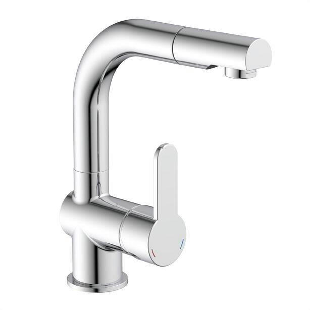 WASCHTISCHARMATUR 79710  - Chromfarben, Basics, Metall (7,9/22,5/19,5cm) - Schütte