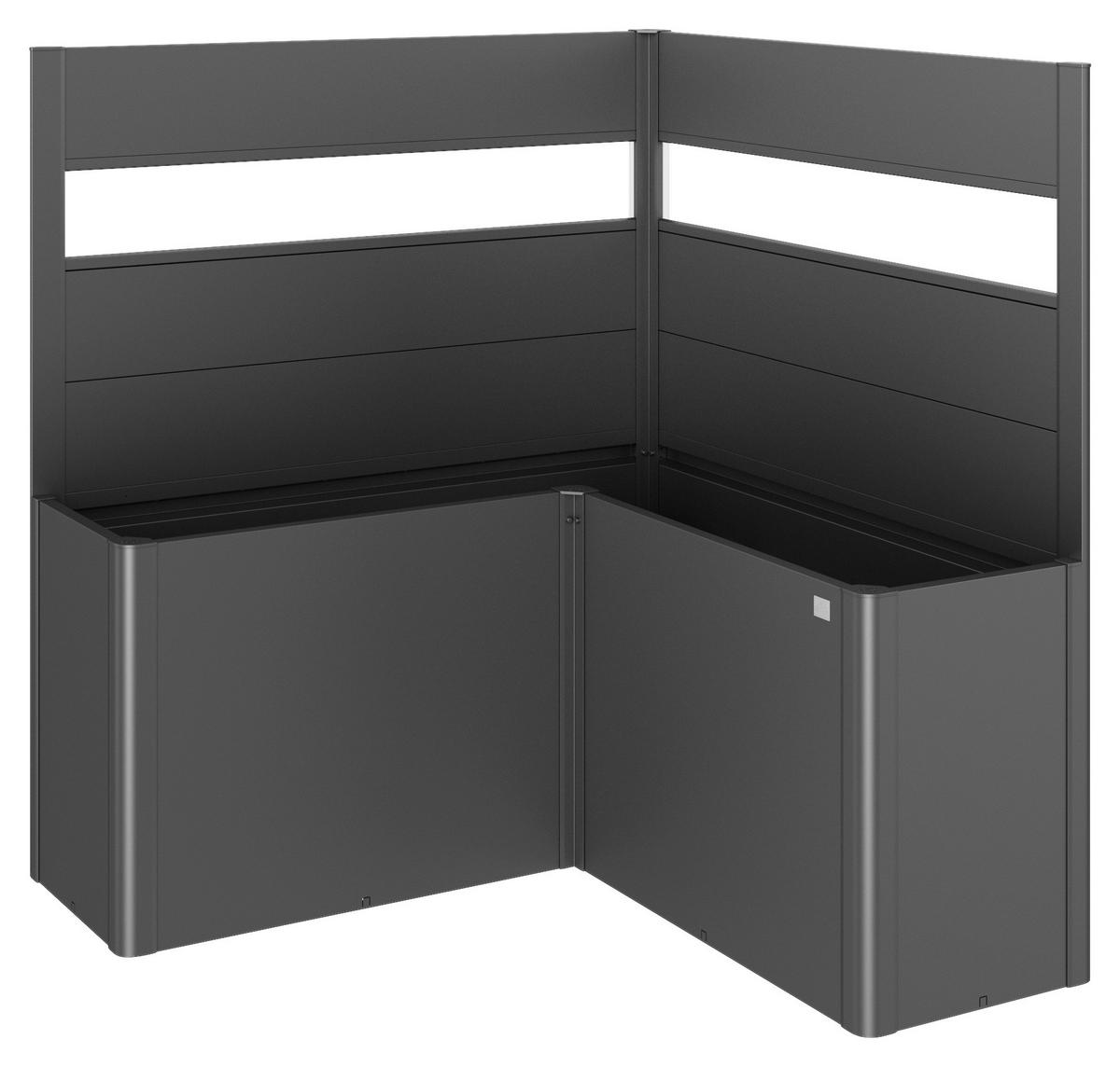 SICHTSCHUTZ ohne Hochbeet - Dunkelgrau, Basics, Kunststoff/Metall (152/91/152cm) - Biohort