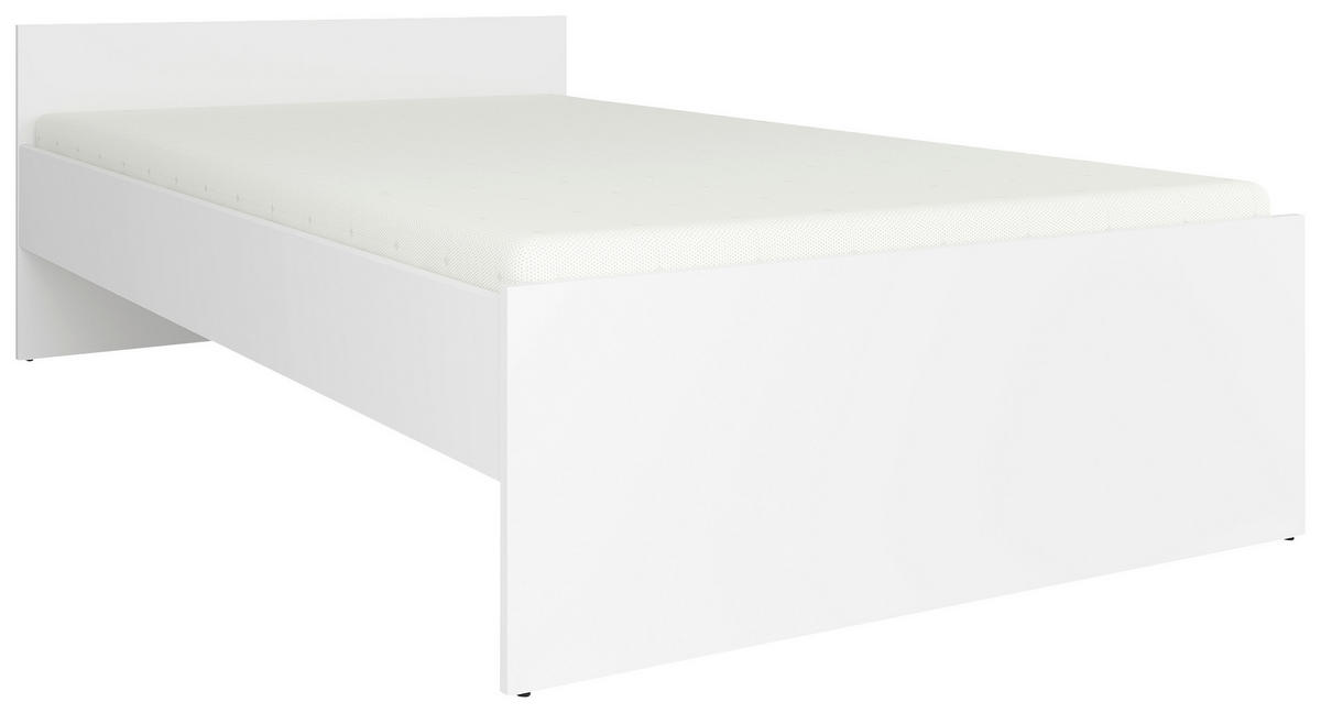 POSTELJA 120 cm   x 200 cm  , les, leseni material bela  - bela, Moderno, leseni material/les (120/200cm) - MID.YOU