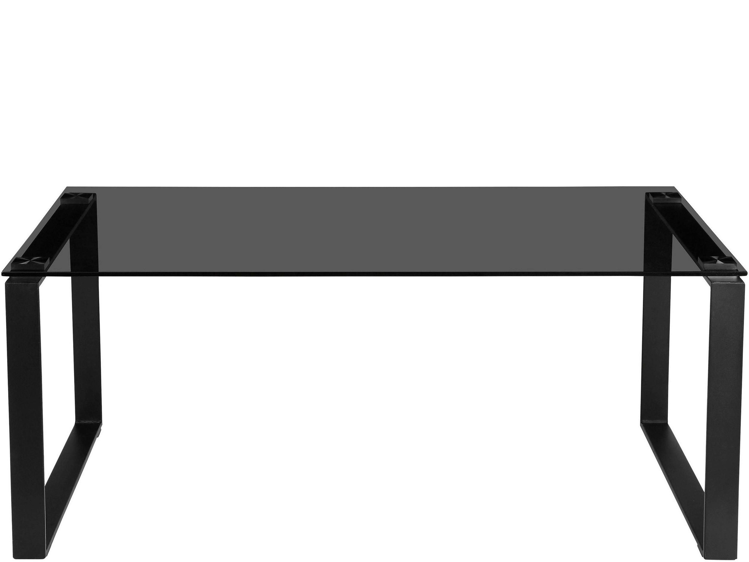 COUCHTISCH OSLO Klarglas rechteckig Schwarz  - Schwarz, Design, Glas/Metall (110/45/70cm) - Livetastic