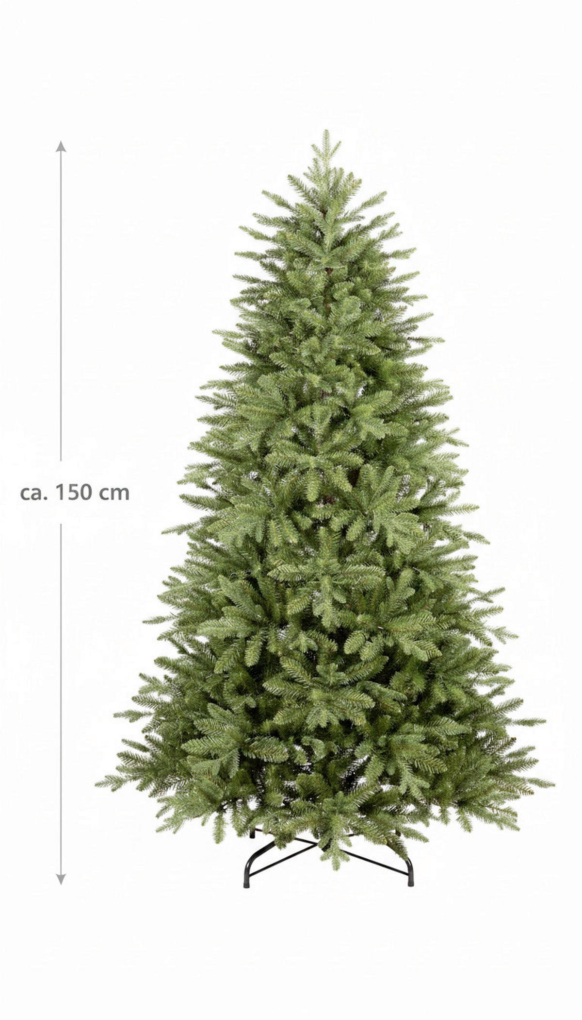 WEIHNACHTSBAUM 150 cm  - Dunkelgrün, Basics, Kunststoff/Metall (99/150cm)