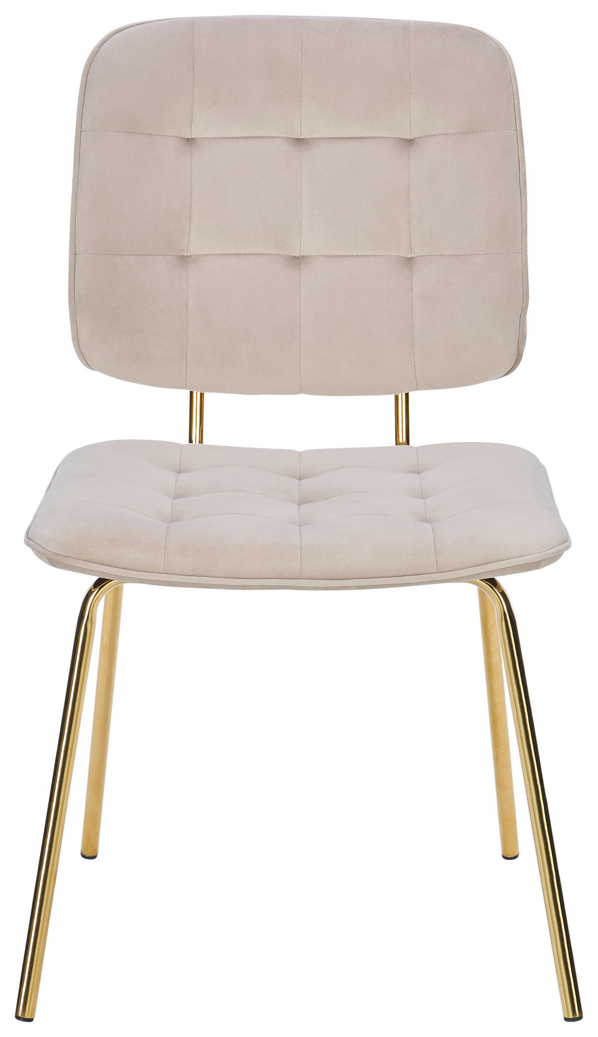 STUHL Samt Goldfarben, Taupe Pappel Sperrholz  - Taupe/Goldfarben, MODERN, Holz/Textil (49/88/57cm) - Livetastic