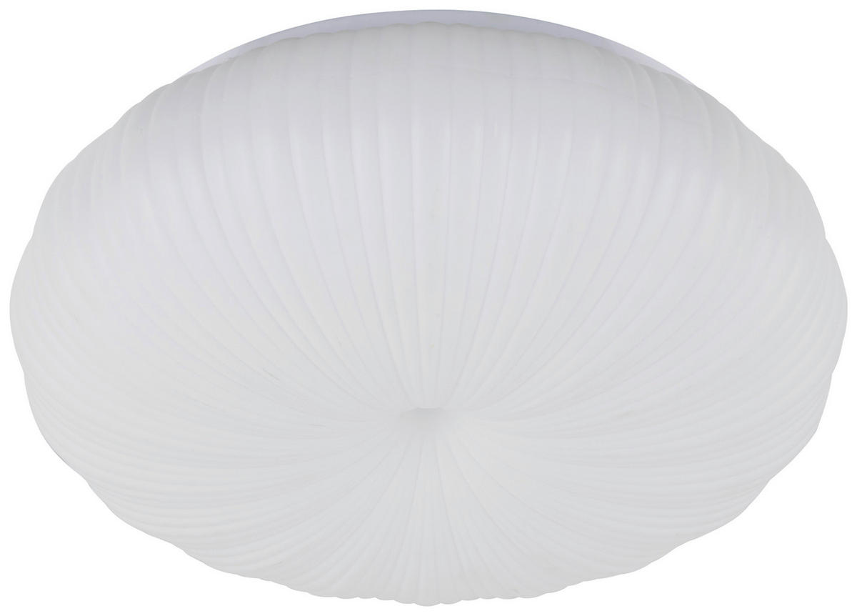 DECKENLEUCHTE  42/14.5 cm    - Weiß, Design, Kunststoff/Metall (42/14.5cm) - Collet's Monde