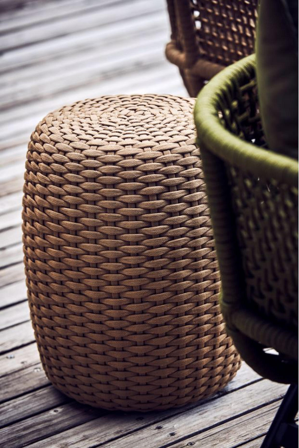 OUTDOORPOUF Taupe 40/50/40 cm  - Taupe, MODERN, Kunststoff (40/50/40cm) - Jan Kurtz