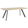 ESSTISCH Eiche massiv rechteckig Schwarz, Eichefarben  - Eichefarben/Schwarz, Design, Holz/Metall (200/100/76cm) - Musterring