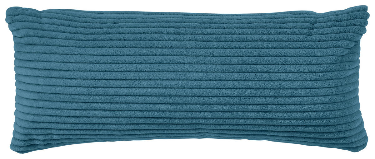ECKSOFA in Cord Hellblau  - Schwarz/Hellblau, Design, Kunststoff/Textil (196/303cm) - Livetastic