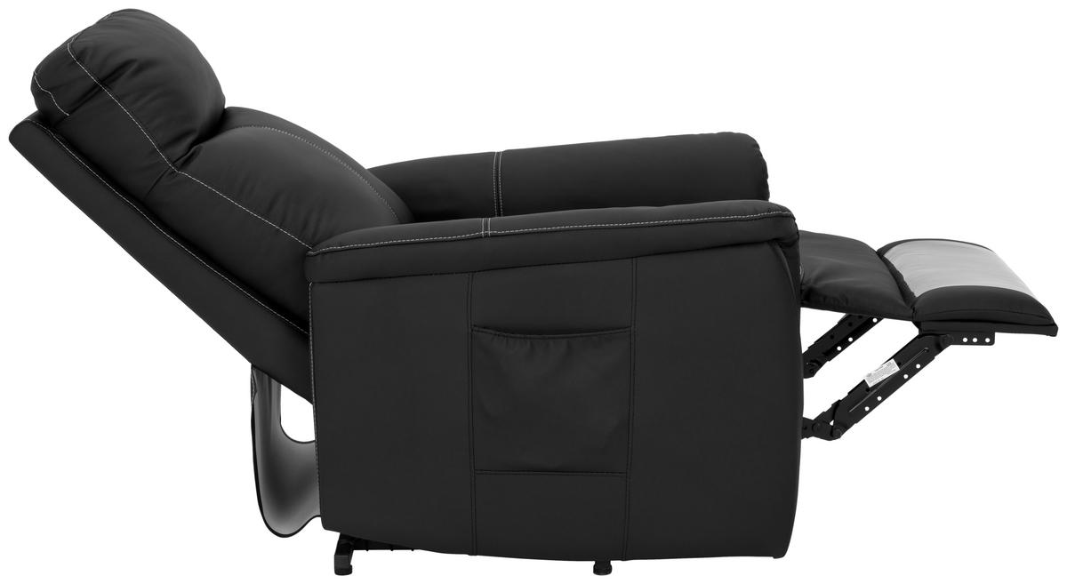 FERNSEHSESSEL in Lederlook Schwarz  - Weiss/Schwarz, Design, Leder/Kunststoff (78/108/91cm) - MID.YOU