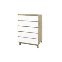 KOMMODE  in 80/118/40 cm  - Weiß/Naturfarben, Design, Holzwerkstoff (80/118/40cm) - Livetastic