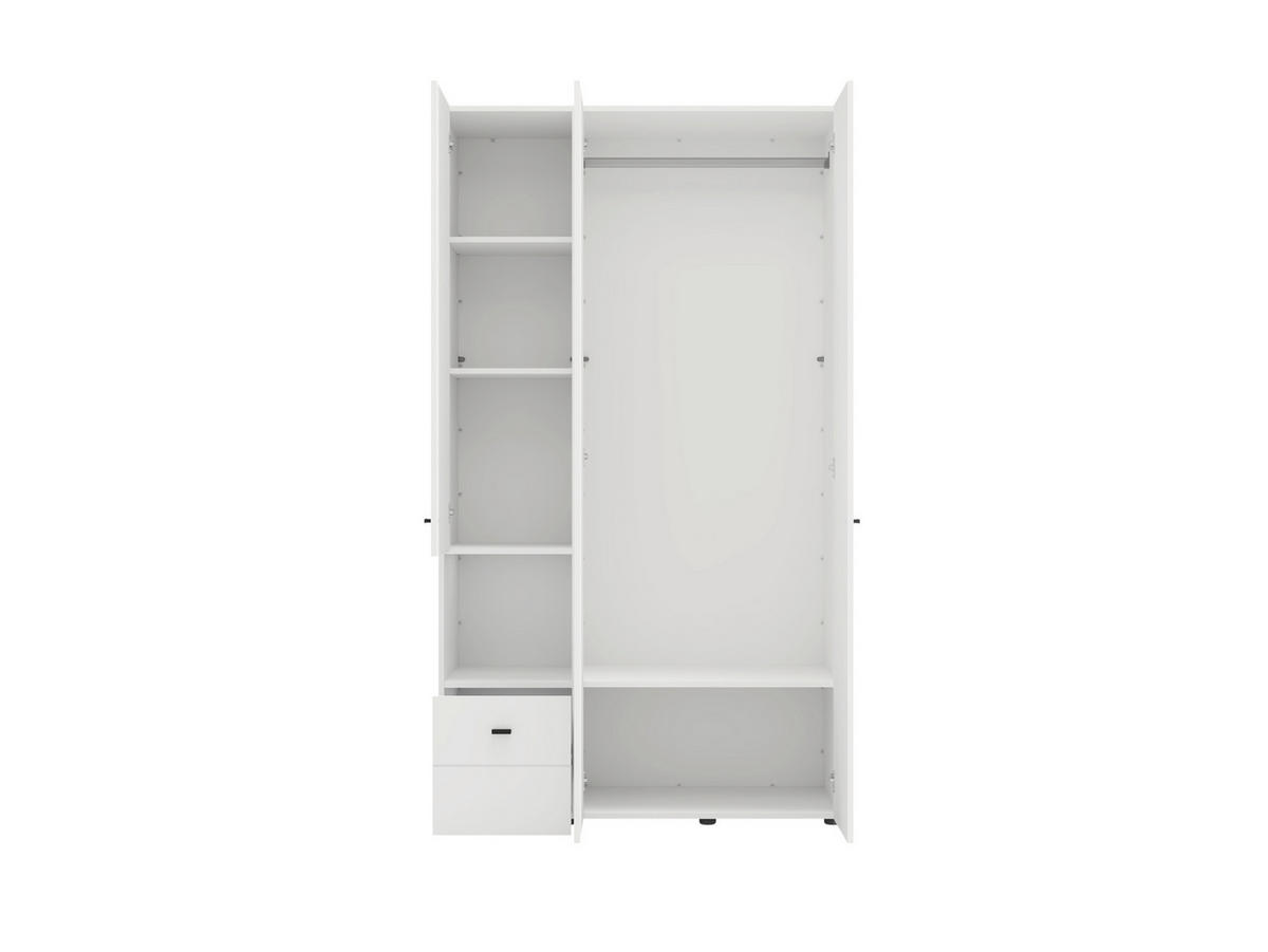 ORMAR ZA ODJEĆU bijela   - bijela/crna, Moderno, staklo/drvni materijal (117/207,5/52cm)