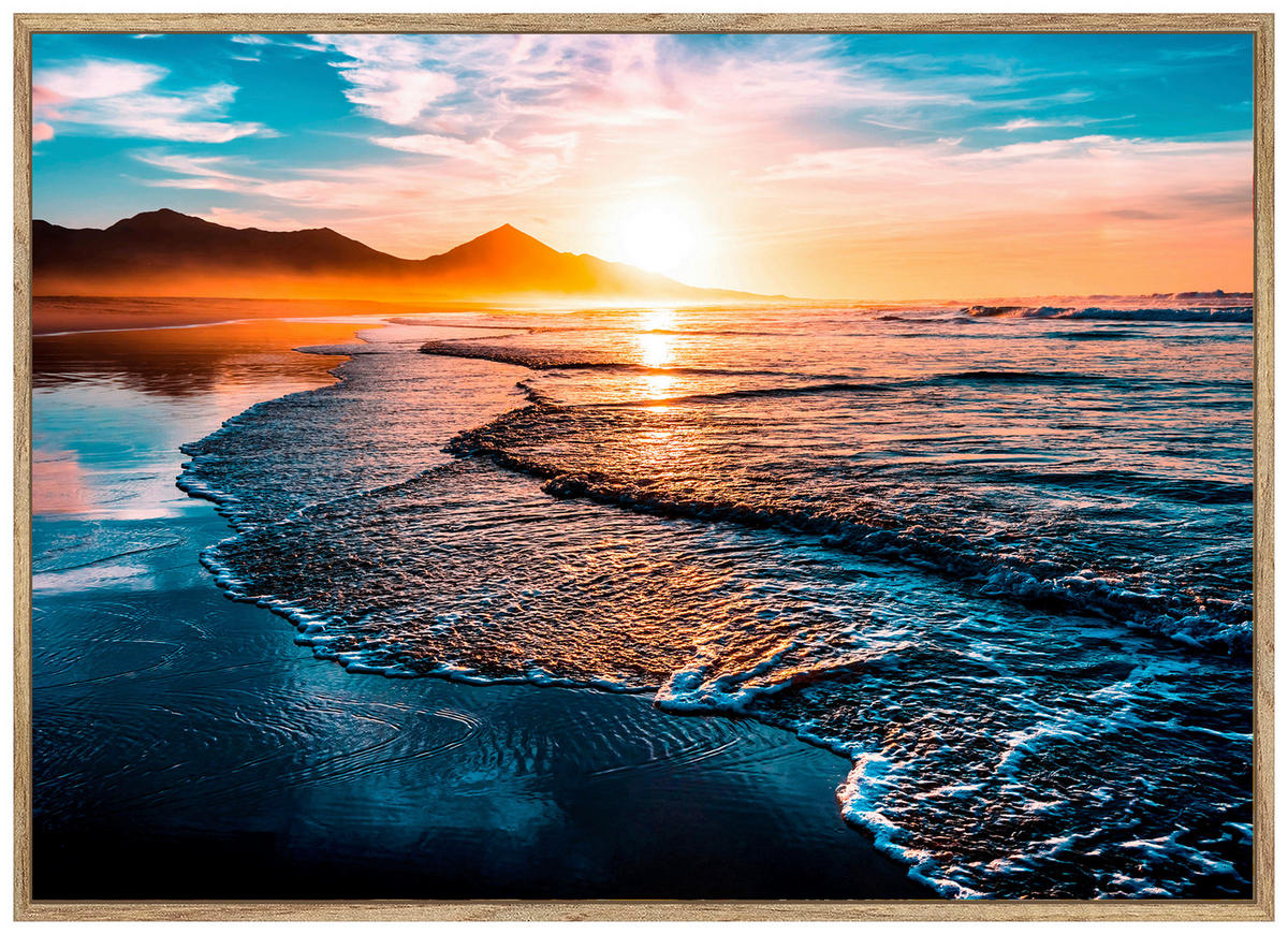 GLASBILD 70/50 cm  - Eichefarben/Multicolor, Natur, Glas/Holzwerkstoff (70/50cm) - Monee