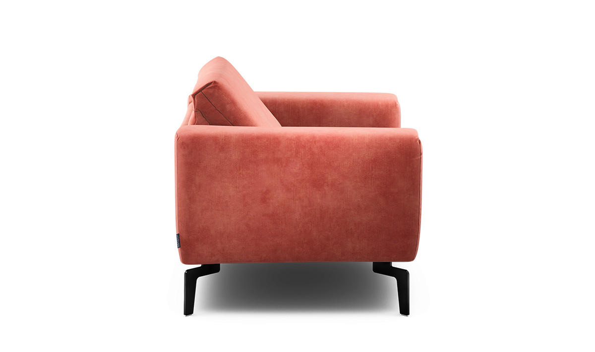 SESSEL in Samt Rosa  - Schwarz/Rosa, Design, Textil/Metall (110/85/86-94cm) - SENSOO