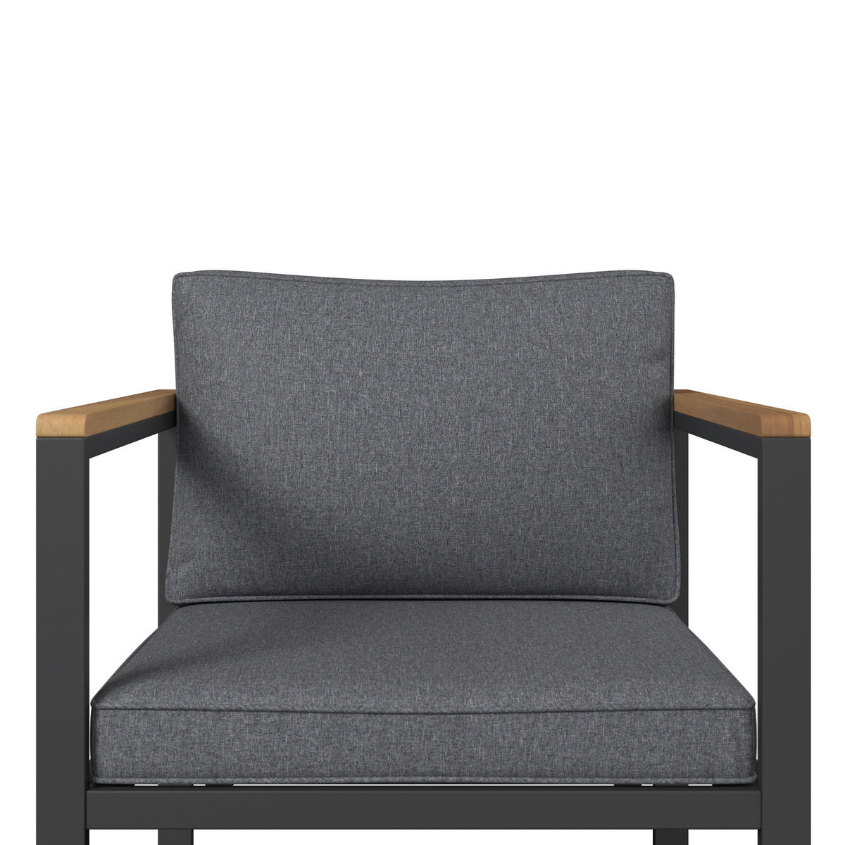 KERTI BÚTORSZETT 4 részes  - akáciaszínű/fekete, Konventionell, textil/fa (90/50/40cm) - Ambia Garden