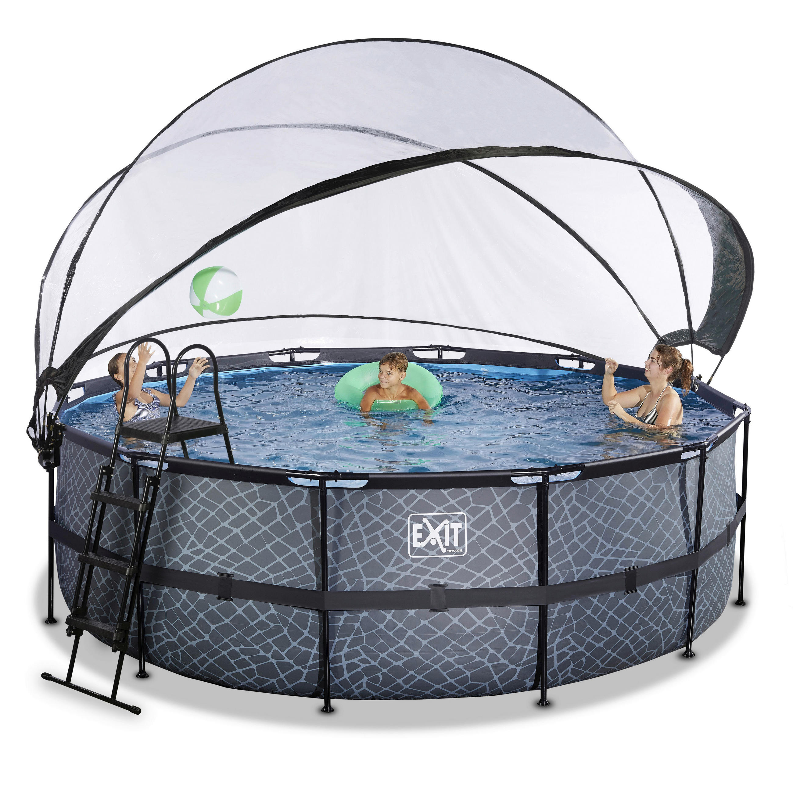 POOL SET 427/122 cm  - grå, Klassisk, metall (427/122cm) - EXIT Toys