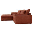 ECKSOFA  in Webstoff Rostfarben  198/306 cm  - Rostfarben/Schwarz, MODERN, Kunststoff/Textil (198/306cm) - Carryhome