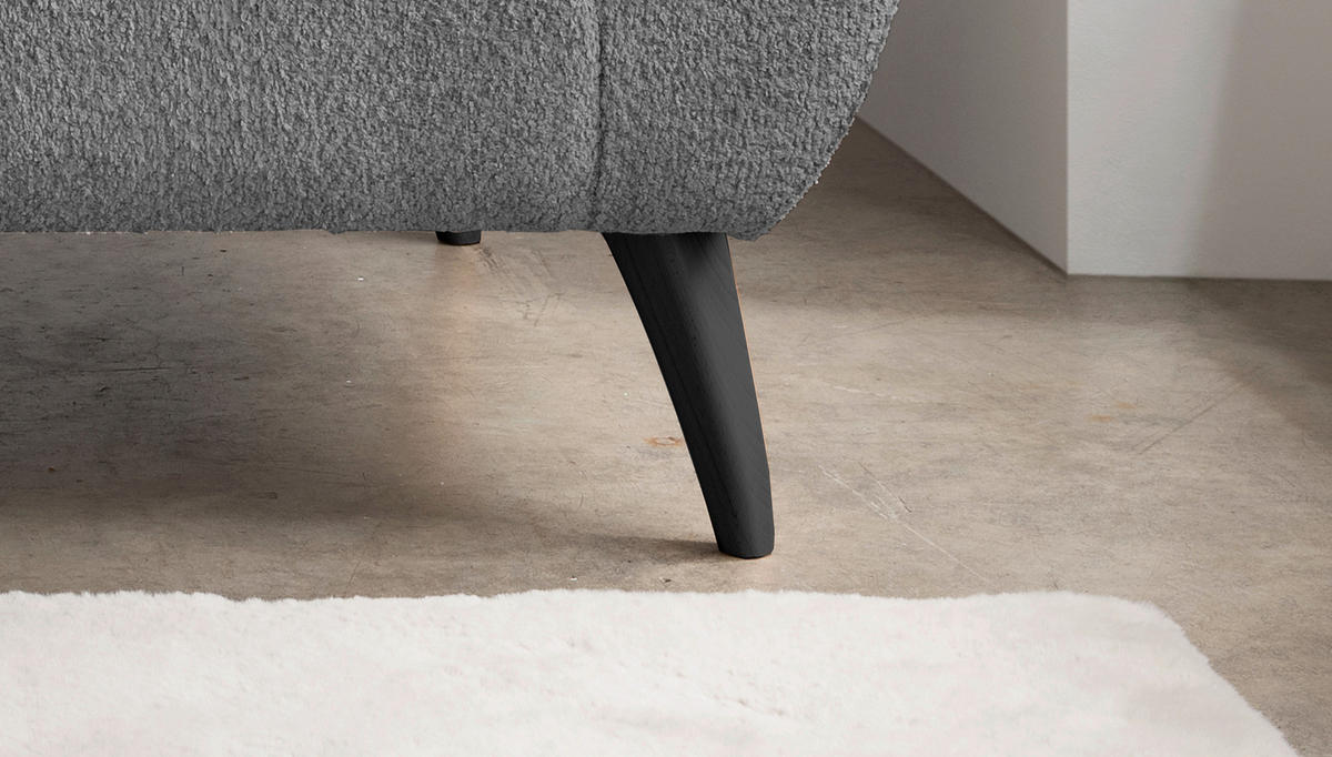 2-SITZER-SOFA in Bouclé Anthrazit  - Anthrazit/Schwarz, Modern, Holz/Textil (172/83/88cm) - MID.YOU
