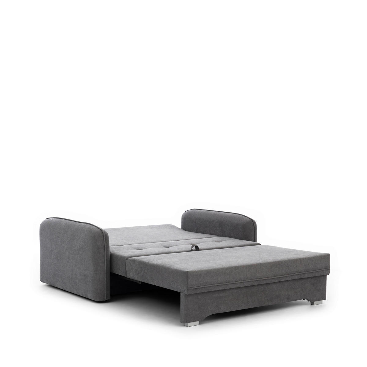 SCHLAFSOFA in Textil Grau  - Silberfarben/Grau, Design, Kunststoff/Textil (155/105/75cm) - MID.YOU
