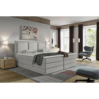 BOXSPRING KREVET    200/220 cm  - svijetlo siva, Design, tekstil/plastika (200/220cm) - MID.YOU