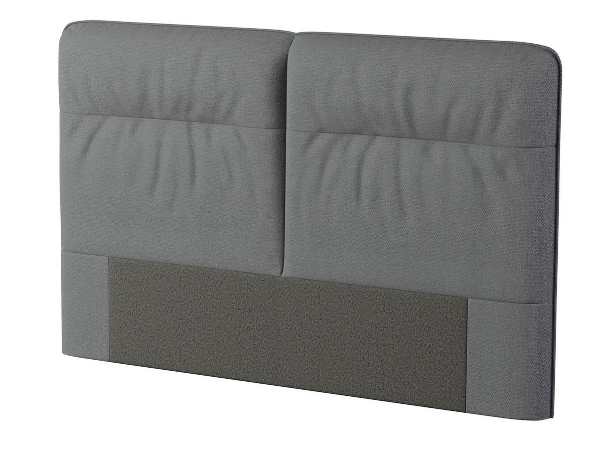 BOXSPRING KREVET 180/200 cm     crna  - crna/boje aluminija, Design, tekstil/metal (180/200cm) - Dieter Knoll