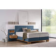 BOXSPRINGBETT 180/200 cm  in Eichefarben, Blau  - Blau/Eichefarben, Natur, Holz/Textil (180/200cm) - Valnatura
