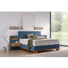 BOXSPRINGBETT 180/200 cm  in Blau, Eichefarben  - Blau/Eichefarben, Natur, Holz/Textil (180/200cm) - Valnatura