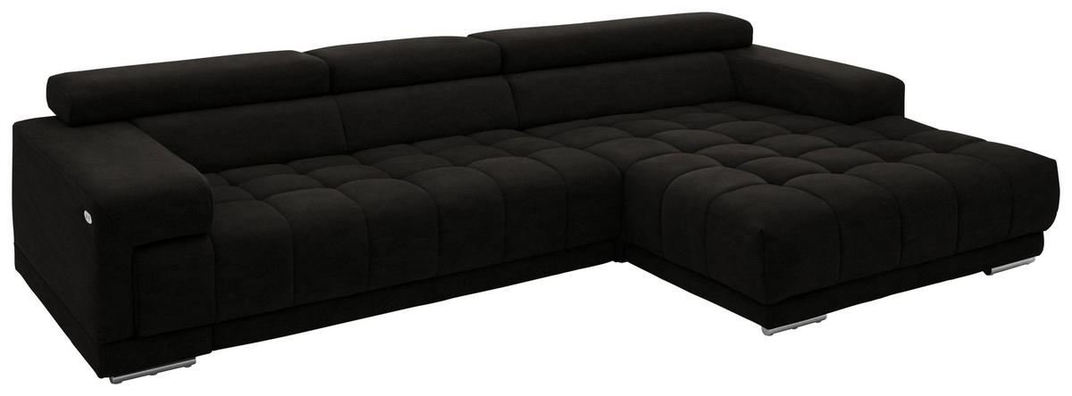 ECKSOFA  in Mikrofaser Olivgrün  335/190 cm  - Silberfarben/Olivgrün, Design, Textil/Metall (335/190cm) - Beldomo Speed