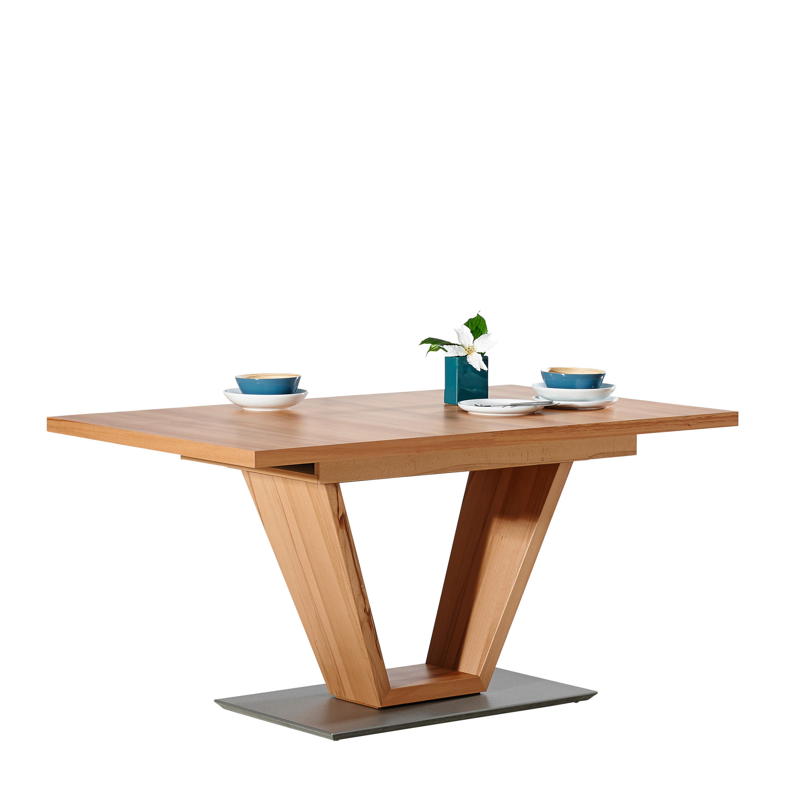 ESSTISCH in Holz, Holzwerkstoff 120(168)/80/75 cm  - Buchefarben, Design, Holz/Holzwerkstoff (120(168)/80/75cm) - Moderano