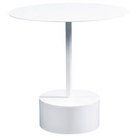 BEISTELLTISCH Weiß rund  - Weiß, Design, Metall (50/50cm)