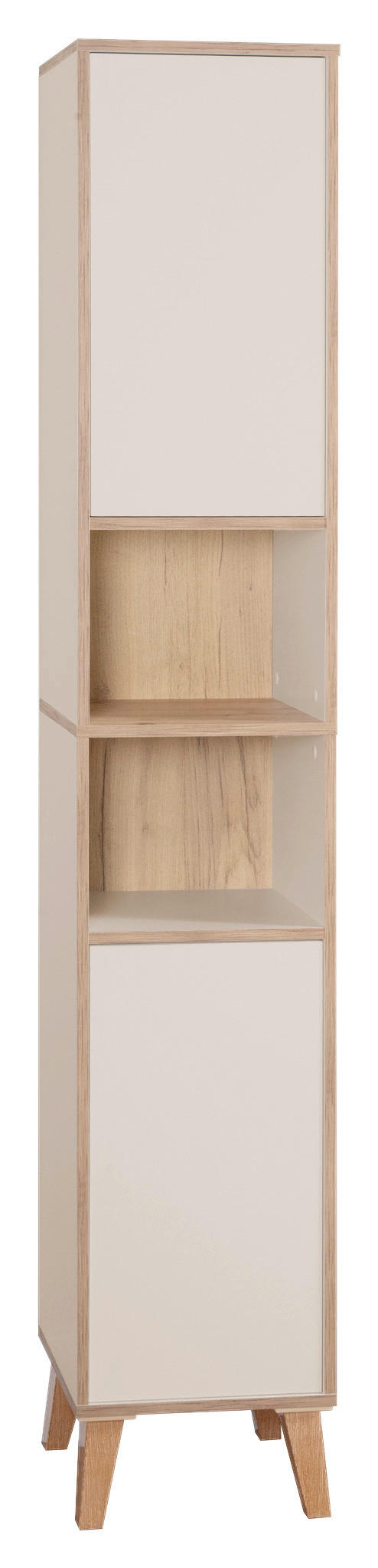 HOCHSCHRANK 35/195/32,5 cm  - Champagner/Eiche Artisan, MODERN, Holzwerkstoff/Kunststoff (35/195/32,5cm) - MID.YOU