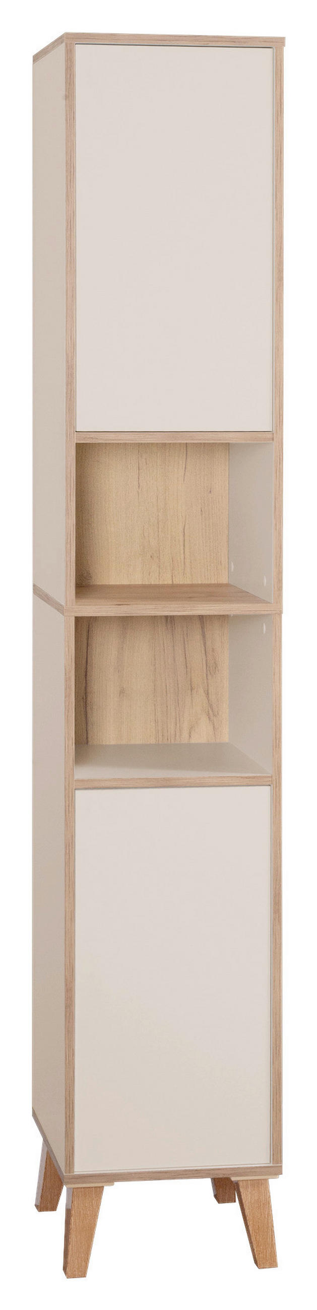HOCHSCHRANK 35/195/32,5 cm  - Champagner/Eiche Artisan, MODERN, Holzwerkstoff/Kunststoff (35/195/32,5cm) - MID.YOU