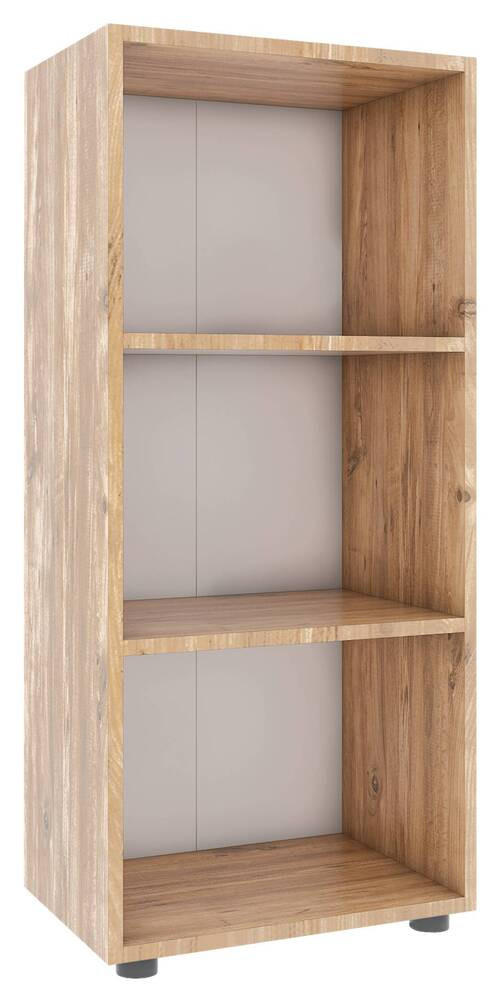 REGAL Honigeiche  - Honigeiche/Schwarz, MODERN, Holzwerkstoff/Kunststoff (49/108/32cm) - MID.YOU