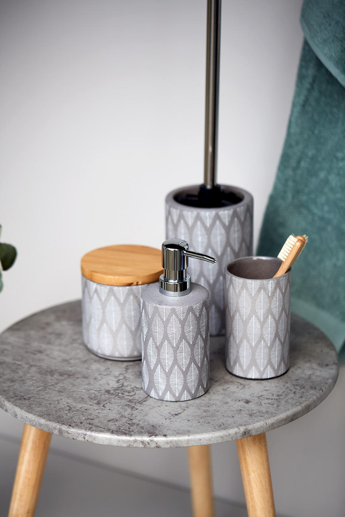 ZAHNPUTZBECHER Keramik  - Grau, Basics, Keramik (7/12/7cm) - Wenko