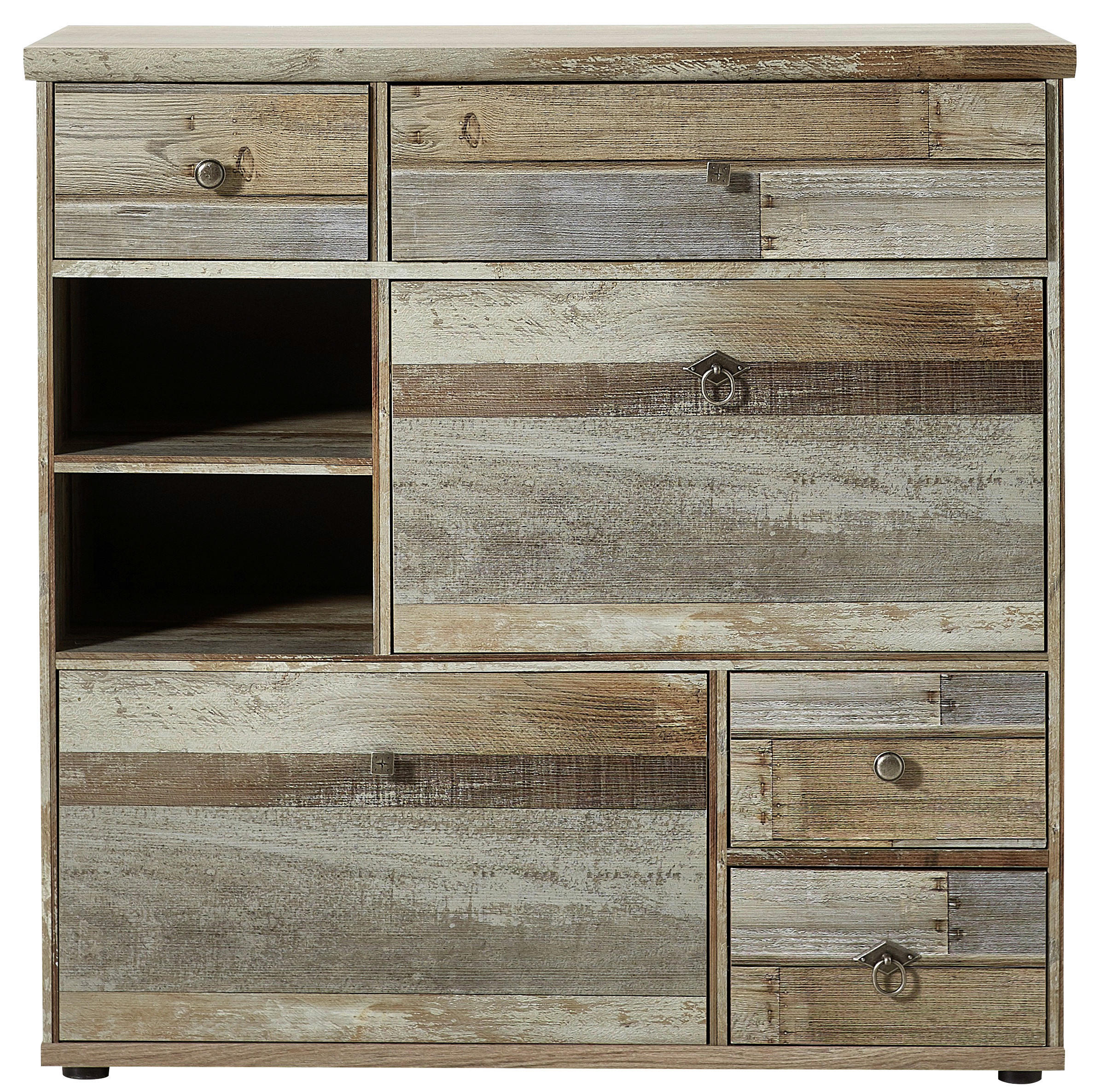 SCHUHSCHRANK Braun - Zinkfarben/Braun, Trend, Holzwerkstoff/Metall (99/98/40cm)