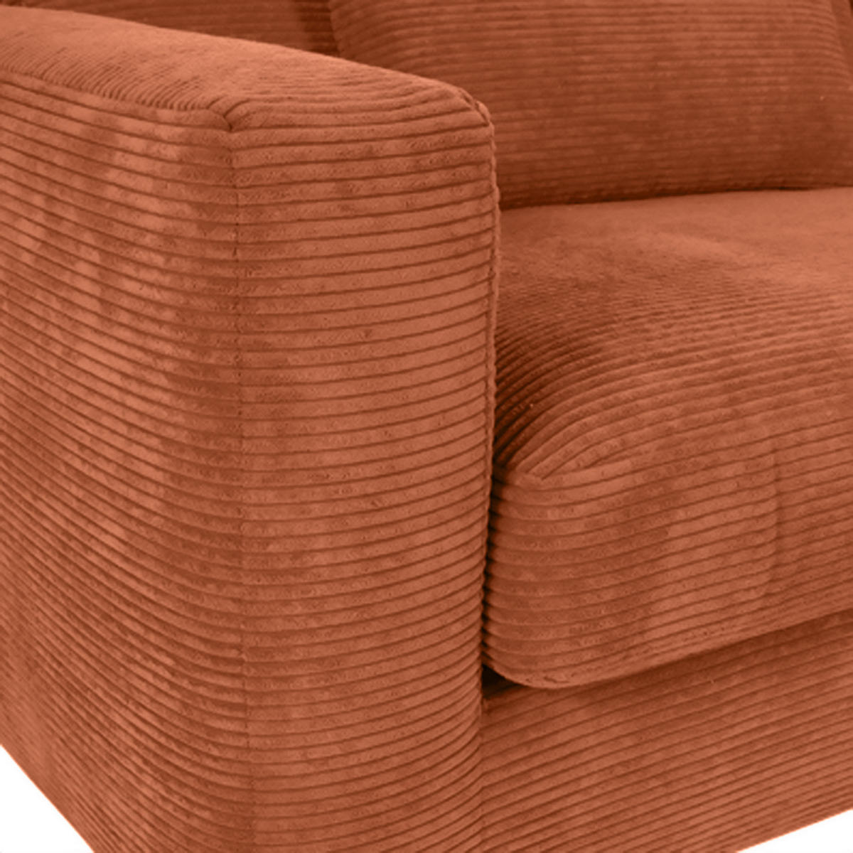 NAGY KANAPÉ textil rozsdavörös  - fekete/rozsdavörös, Konventionell, műanyag/textil (260/66/115cm) - MID.YOU