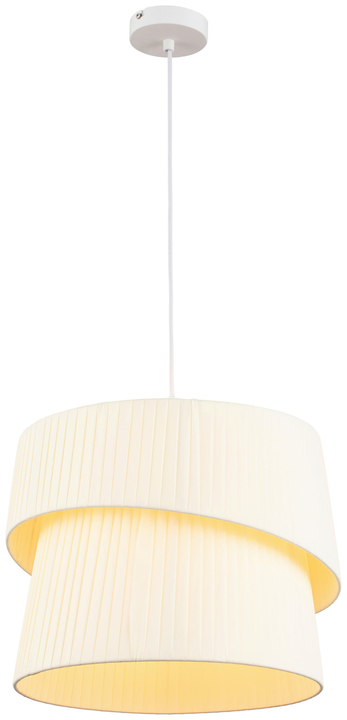 HÄNGELEUCHTE 40/140 cm  - Creme, Trend, Textil/Metall (40/140cm) - Novel