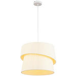 HÄNGELEUCHTE 40/140 cm  - Creme, Trend, Textil/Metall (40/140cm) - Novel