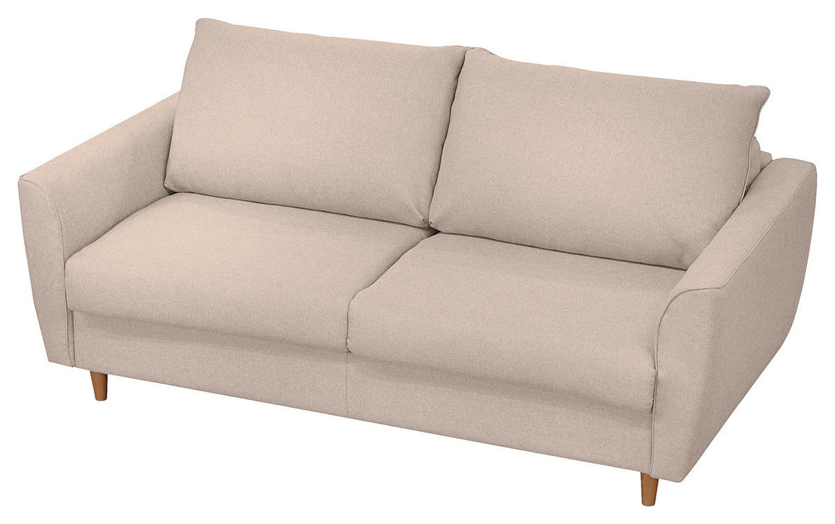 SCHLAFSOFA in Textil Rosa  - Buchefarben/Rosa, Design, Holz/Textil (195/90/102cm) - Livetastic