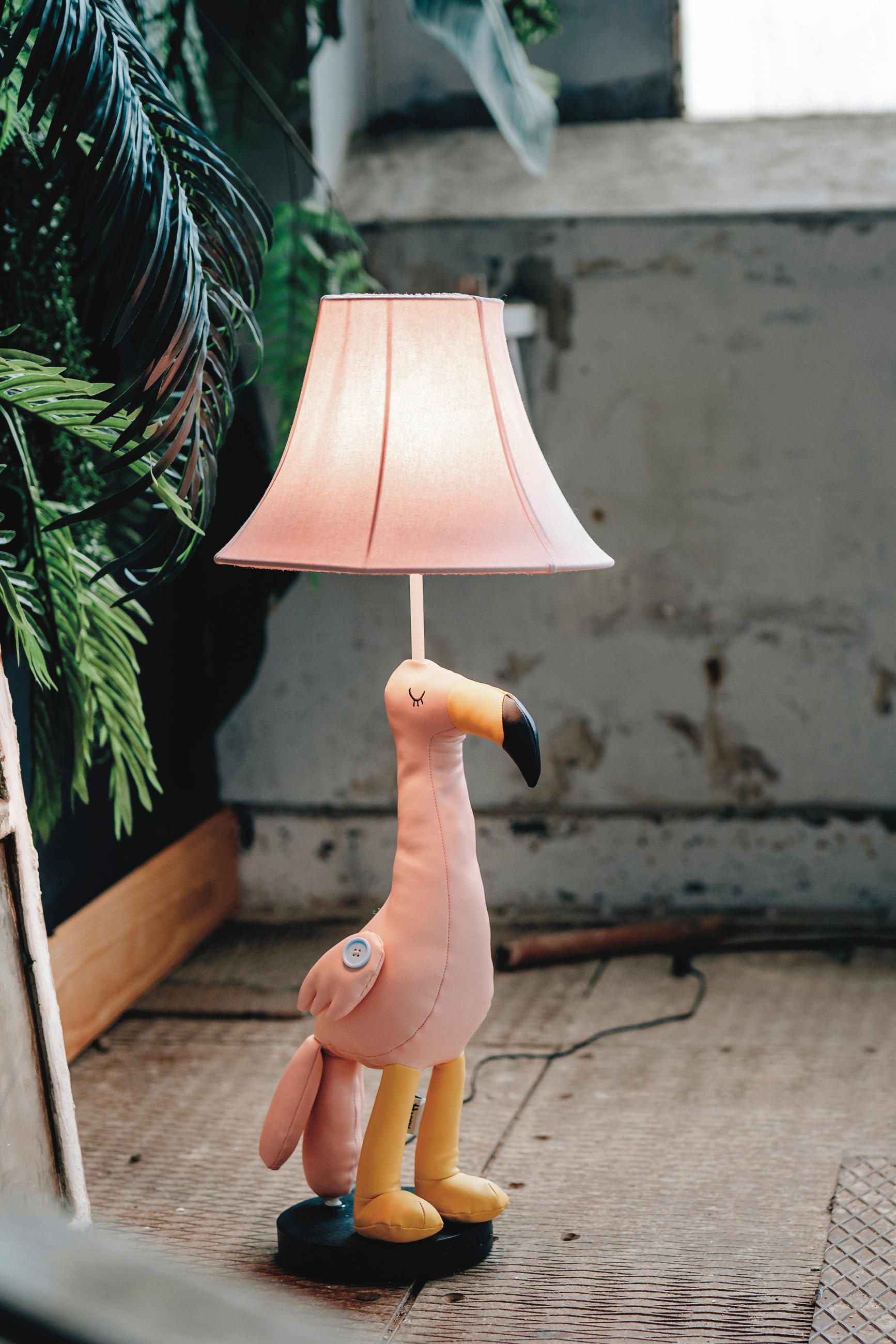 LED-KINDERTISCHLEUCHTE Mingo der Flamingo 31,5/31,5/77,5 cm   - Rosa/Weiß, LIFESTYLE, Textil/Metall (31,5/31,5/77,5cm) - Happy Lamps