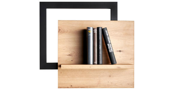 WANDBOARD  56/51/24 cm  - Eichefarben/Anthrazit, Design, Holzwerkstoff (56/51/24cm) - Carryhome